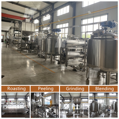 300-2000KG/H Γραμμή Παραγωγής Φυστικοβούτυρου Μηχανή άλεσης Φυστικοβούτυρου LNG