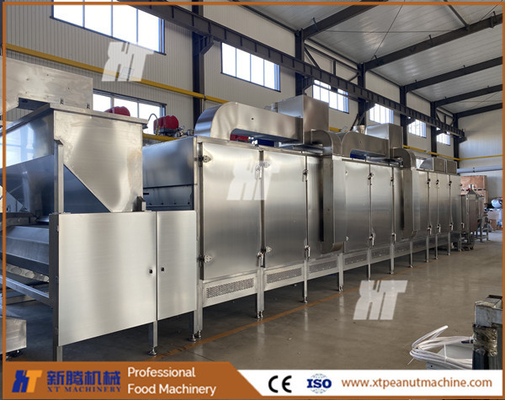 Καλή τιμή. Μηχάνημα συνεχούς ψησίματος 1000kg/H SUS304 Αυτόματο μηχάνημα ψησίματος ξηρών καρπών σε απευθείας σύνδεση