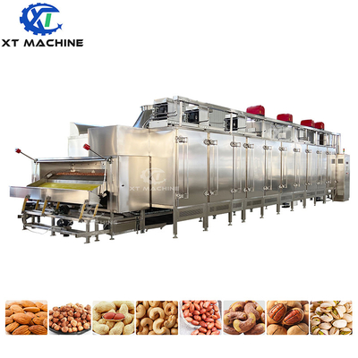1000kg/h πλήρως αυτόματη μηχανή ψήσιμο φυστικοειδών τύπου ζώνης