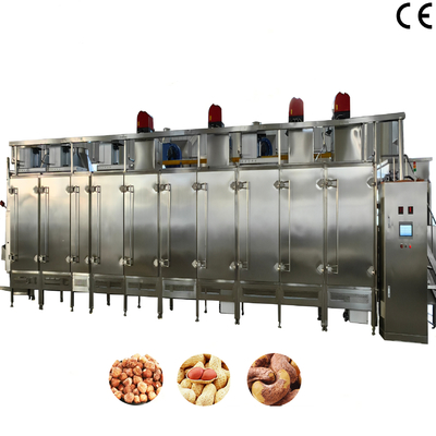 Μηχανή καβουρδίσματος ξηρών καρπών 500kg/h με έλεγχο PLC για βιομηχανική χρήση