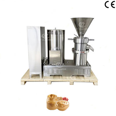 Μικρής κλίμακας 100-200kg/h Μηχανή λείανσης βουτύρου ξηρών καρπών Βιομηχανικός μύλος κολλοειδούς με ηλεκτρική θέρμανση για εγκαταστάσεις επεξεργασίας ξηρών καρπών