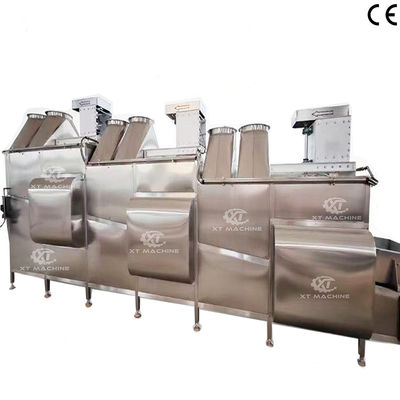 Καλή τιμή. 1000kg/h-2000kg/h Μηχανή ψύξης τηγανισμένων τροφίμων Συστήμα ψύξης αέρα με φιστίκια Ελέγχουσα ταχύτητα μεταφοράς σε απευθείας σύνδεση