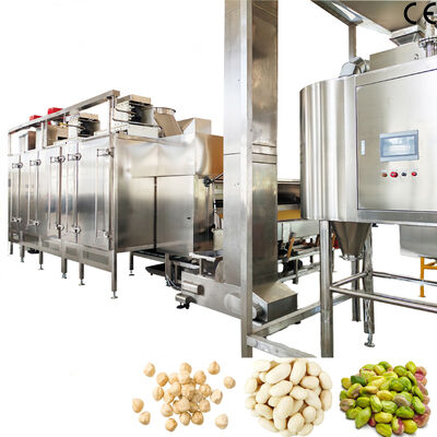 Γραμμή Παραγωγής Φιστικιών 1000-1200kg/h από Ανοξείδωτο Ατσάλι 304 για Αποφλοίωση Κόκκινης Επιδερμίδας Φιστικιών, Κατάλληλη για Εργοστάσια Επεξεργασίας Τροφίμων
