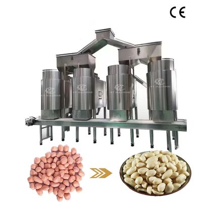 Μεγάλη χωρητικότητα 1000-1200kg/h 304SUS Μηχανή Blanching φιστίκια/χαzelnuts/φιστίκια με 98% ποσοστό Blanching