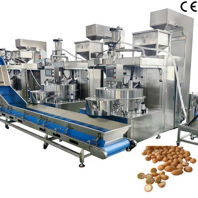 Καλή τιμή. 500kg/h-600kg/h Μηχανή αυτοματοποιημένης κατασκευής φιστικιών από ανοξείδωτο χάλυβα Μηχανή επικάλυψης φιστικιών τροφίμων σε απευθείας σύνδεση