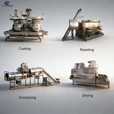 500-1000kg/h SUS304 Μηχανή επικάλυψης φιστικιών με PLC της Siemens για γραμμή επεξεργασίας φιστικιών