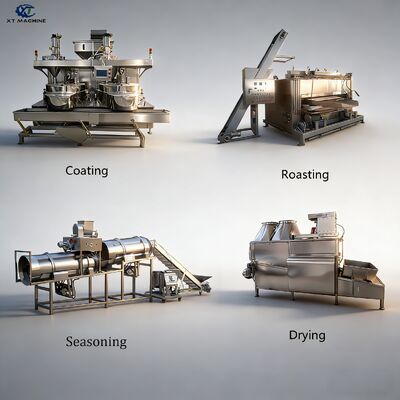 500-1000kg/ώρα SUS304 Μηχανή επικάλυψης φιστικιών με PLC για τη γραμμή επεξεργασίας φιστικιών/φασόλι/φιστικιά ροζ/καρύδας