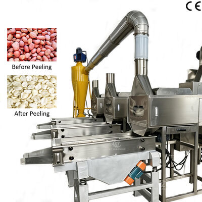 Καλή τιμή. SUS304 1000kg/h-2000kg/h Μηχάνημα κοπής και λεύκανσης φυστικιών Μηχάνημα αποφλοίωσης αέρα για παραγωγή λευκασμένου φυστικιού σε απευθείας σύνδεση