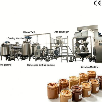 Καλή τιμή. 500 kg/h-2000 kg/h Γραμμή παραγωγής φυστικοβούτυρου/βούτυρου κασέου/βούτυρου φιστικιού με εξοπλισμό επεξεργασίας βουτύρου καρύδας SS304 σε απευθείας σύνδεση
