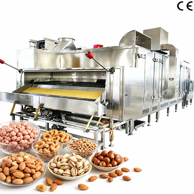 Προσαρμόσιμο 300kg/h-1000kg/h συνεχής τύπου ζώνης καρύδια μηχανή ψησίματος εμπορικό φούρνο αρτοποιίας με πίνακα ελέγχου PLC