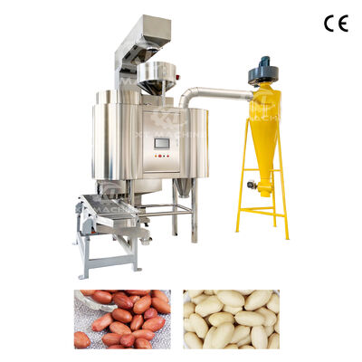 New PLC Controlled Stainless Steel Peanut Air Blanching Machine Hazelnut Chickpeas Peeling Machine for Nut Processing Plants
